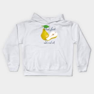 Yellow Watercolor Pears with Lettering Kids Hoodie